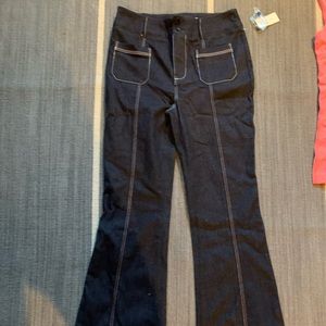 Flare embroidered pants